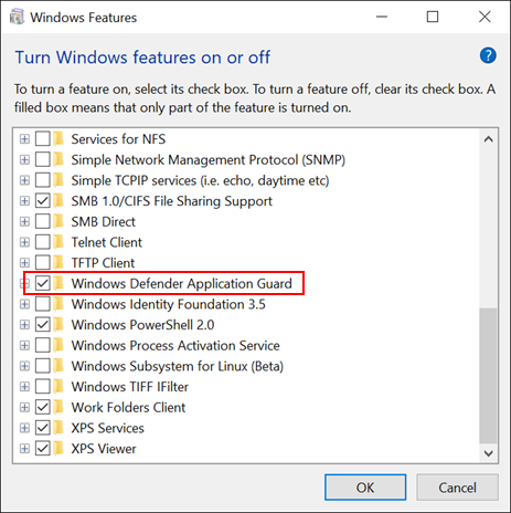 WDAG-1 Microsoft тества работата на браузъра Edge във виртуална машина