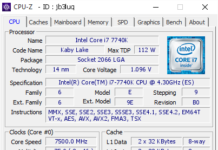Процесорът Intel Core i7-7740K е поставил няколко световни рекорда с честотата 7,5 Ghz