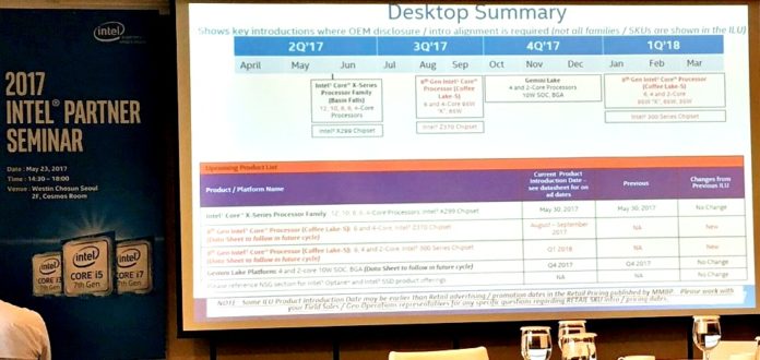 Първите настолни процесори Intel Coffee Lake-S ще дебютират в края на лятото