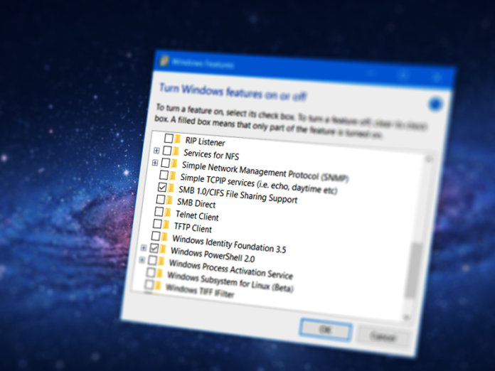 SMBv1 Microsoft изключва протокола SMBv1 с излизането на Redstone 3