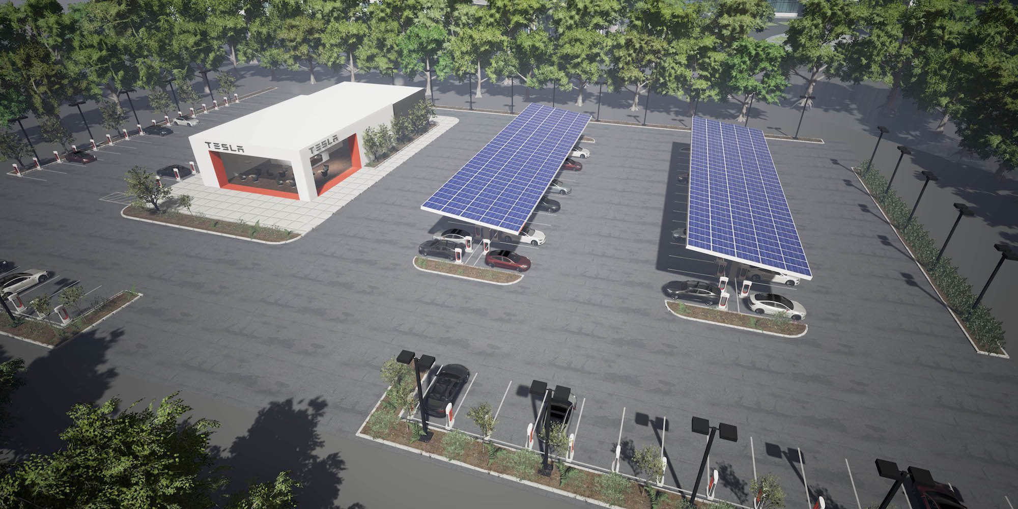 Илън Мъск: прехвърляме почти всички зарядни станции Supercharger към слънчеви панели