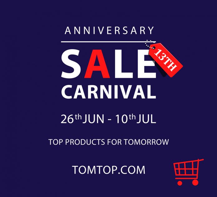 TOMTOP 13th Anniversary TOMTOP с благодарност към клиентите по случай тринадесетата годишнина