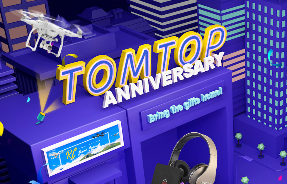TOMTOP с благодарност към клиентите по случай тринадесетата годишнина