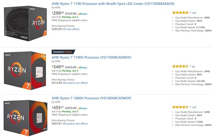 amd-ryzen7-price-cut-1 AMD намалява цените на процесорите Ryzen 7 преди излизането на чиповете Ryzen Threadripper