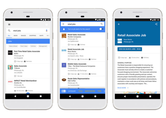 jobs С търсачката на Google вече може да се търси работа