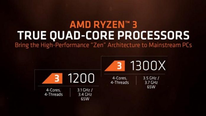 Започнаха продажбите на четири-ядрените процесори AMD Ryzen 3