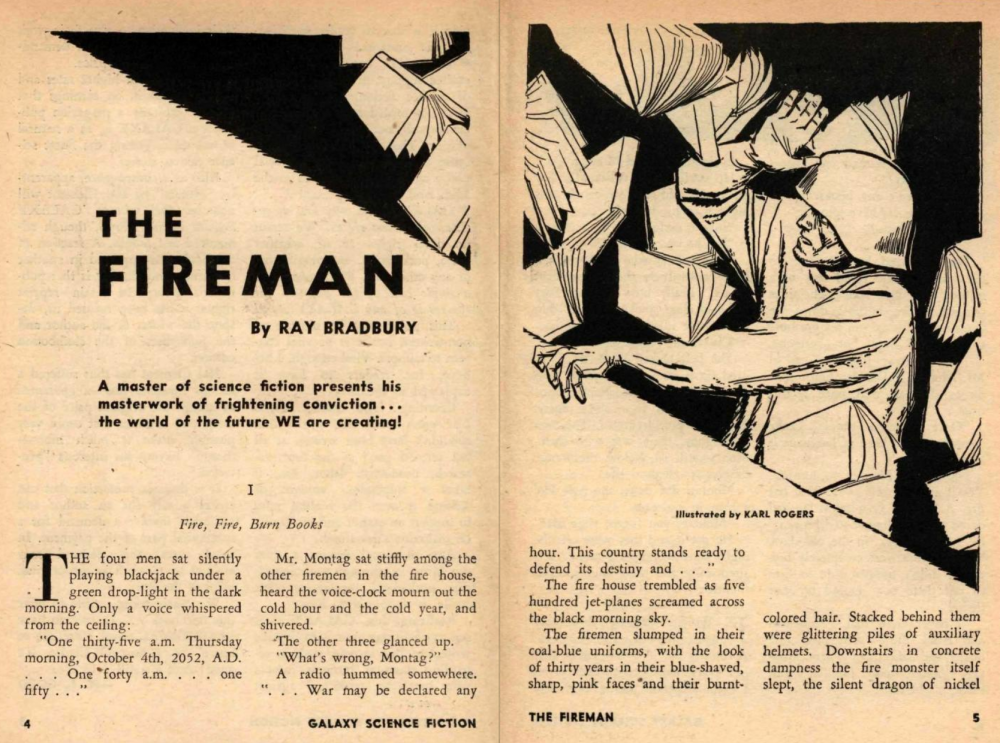 the-fireman-bradbury-e1499928825200 Публикуваха голям архив от броеве на списание Galaxy