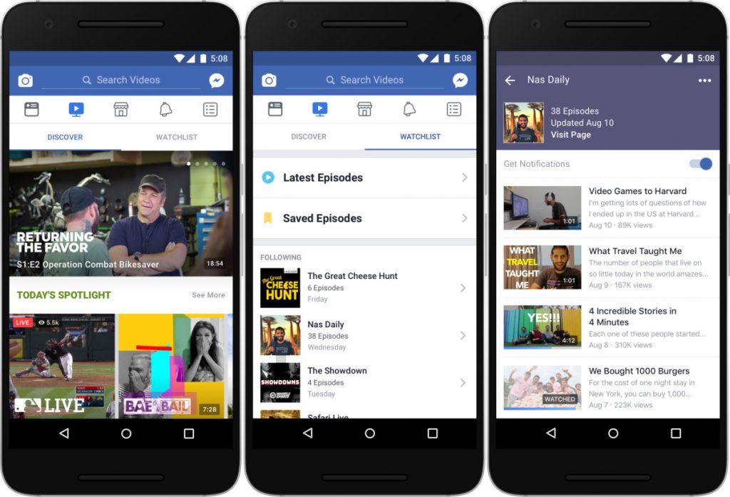 Facebook хвърли ръкавицата на YouTube с Watch