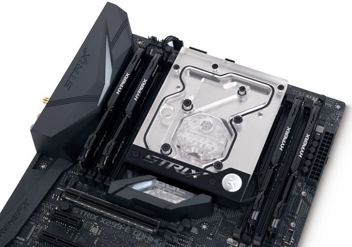 ekwb-asus-strix-x299e-monoblock-3 EKWB представи водно охлаждане – моноблок за дънната платка ASUS ROG Strix X299-E Gaming