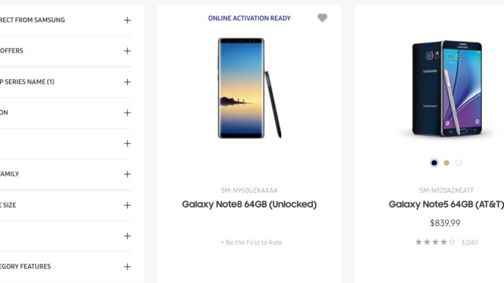 Galaxy Note 8 срамежливо се показа на официалния сайт на Samsung