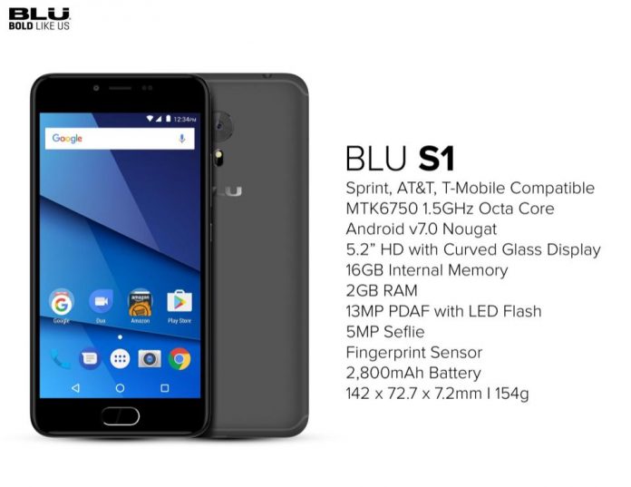 Осемядреният смартфон BLU S1 е готов да получи официален статус