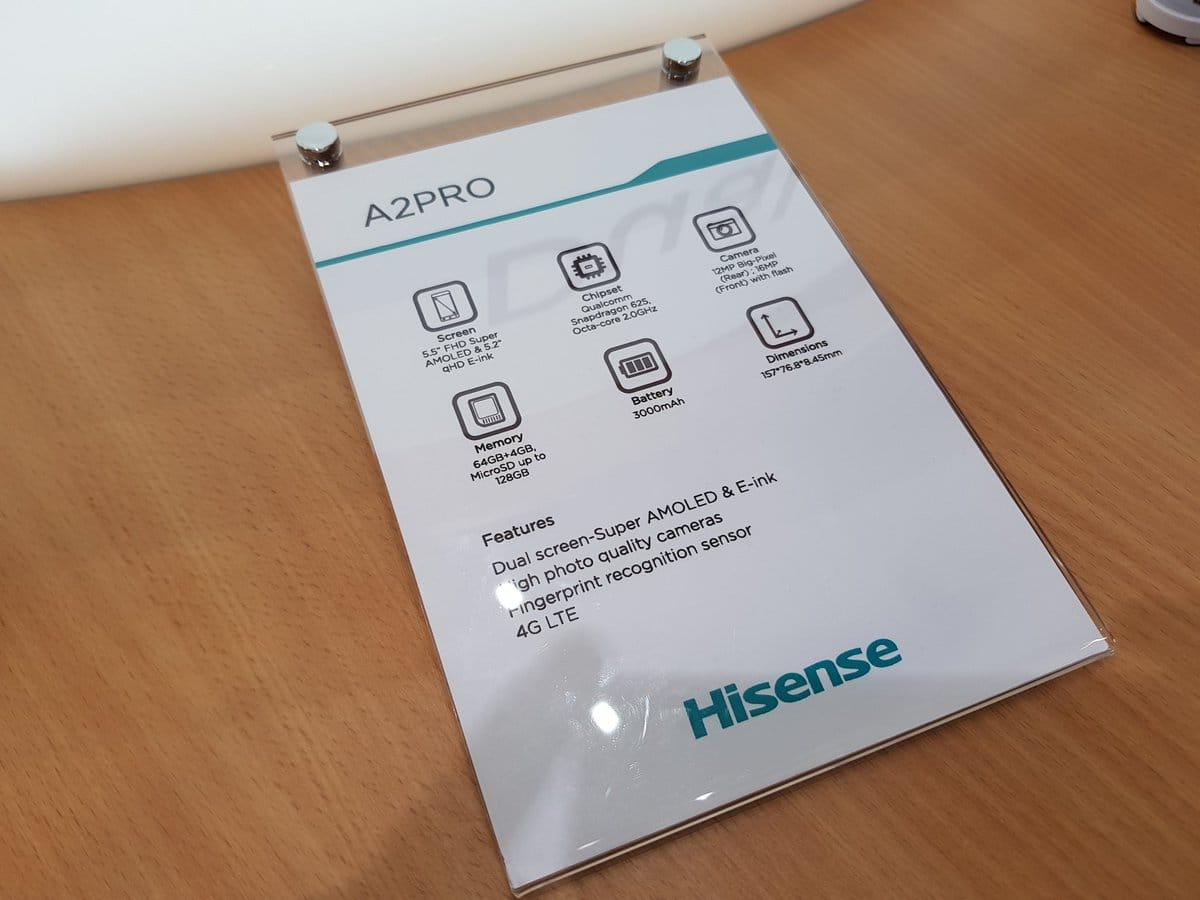 IFA 2017: Анонс на смартфона с два екрана Hisense A2 Pro