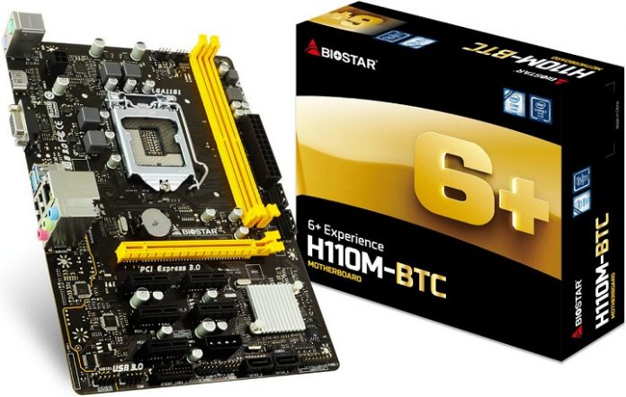 biostar-h110m-btc-1 Анонс на дънната microATX платка H110M-BTC с шест PCI Express слота