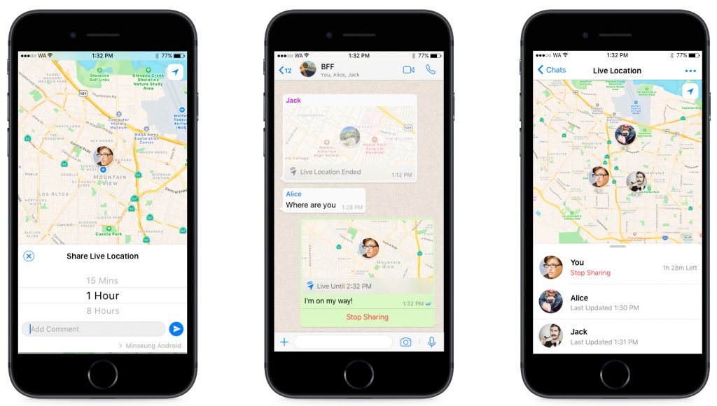WhatsApp ще позволява на приятелите ви да виждат къде се намирате в реално време