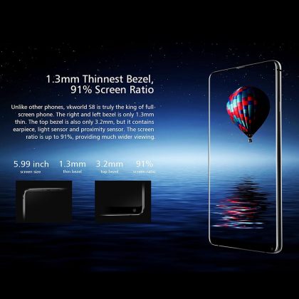 Анонс на Vkworld S8: безрамков смартфон с титанов корпус и двойна камера