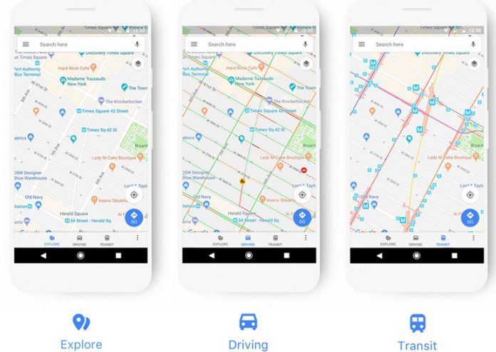 Maps1 Цветовата схема и вида на картите в Google Maps вече зависят от начина на придвижване