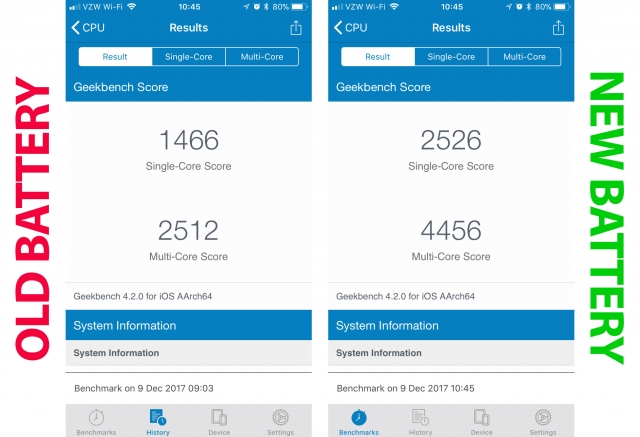 Ако iPhone е започнал да работи по-бавно, сменете батерията