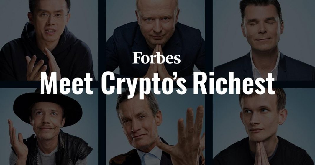 Forbes публикува списъка на криптовалутните милиардери