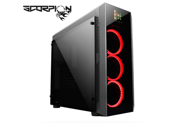 Chieftec Scorpion: геймърски корпус с панели от закалено стъкло