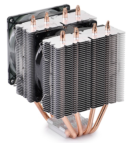 DeepCool анонсира пускането на двурадиаторния CPU-охладител FrostWin LED