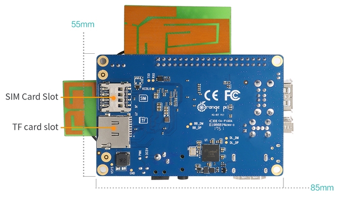 Компютърът Orange Pi 4G-IoT с LTE-поддръжка