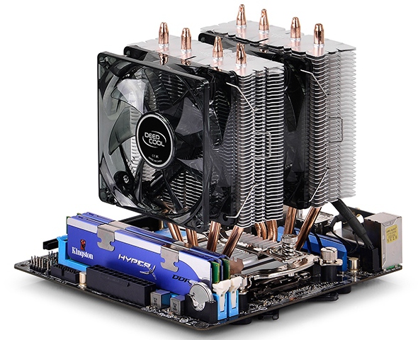 DeepCool анонсира пускането на двурадиаторния CPU-охладител FrostWin LED