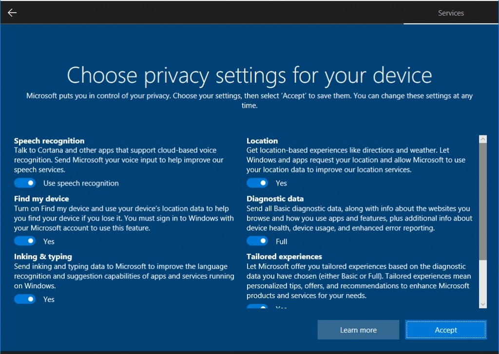 Microsoft добави нова настройка във Windows 10 за защита на личните данни