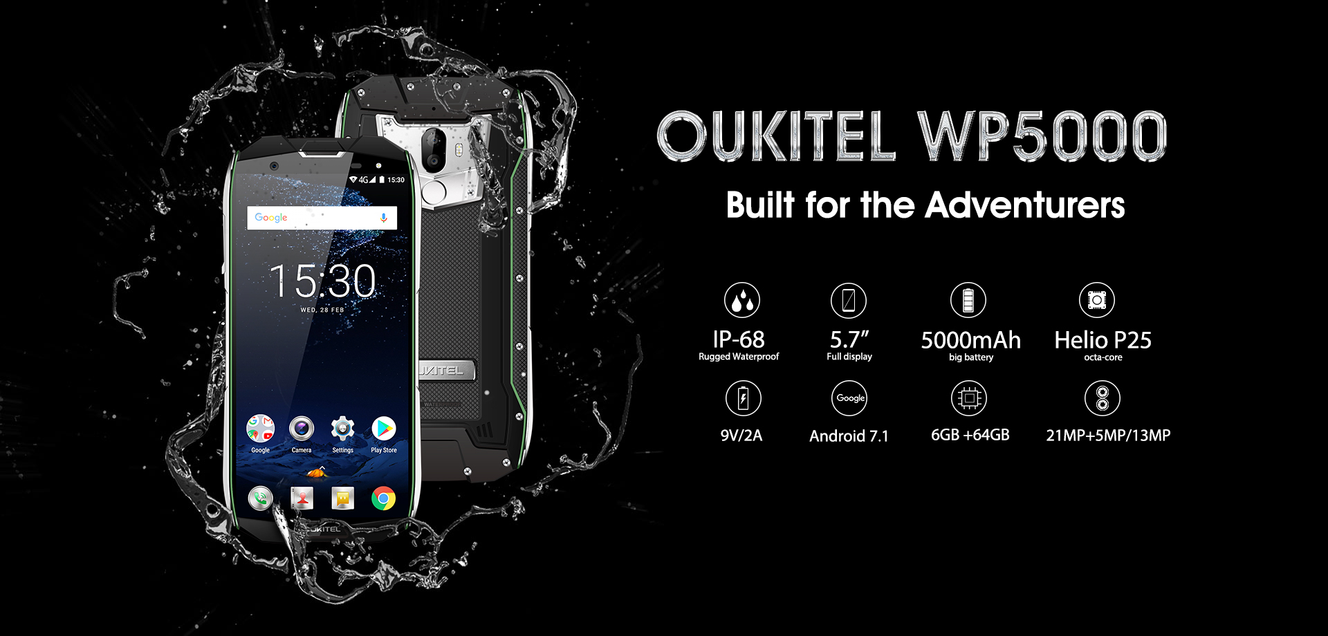 Водоустойчивият смартфон OUKITEL WP5000 с IP68 защита бе тестван с лед и гореща вода