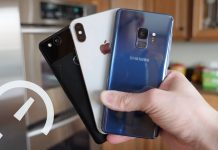 Сравнение на скоростта на работа при Samsung Galaxy S9, Pixel 2 и iPhone X
