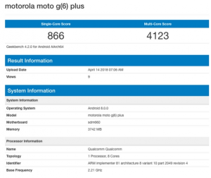 Станаха известни неофициалните характеристики на Moto G6 Plus