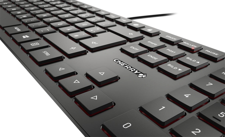 Височината на клавиатурата Cherry KC 6000 Slim не надвишава 15 mm