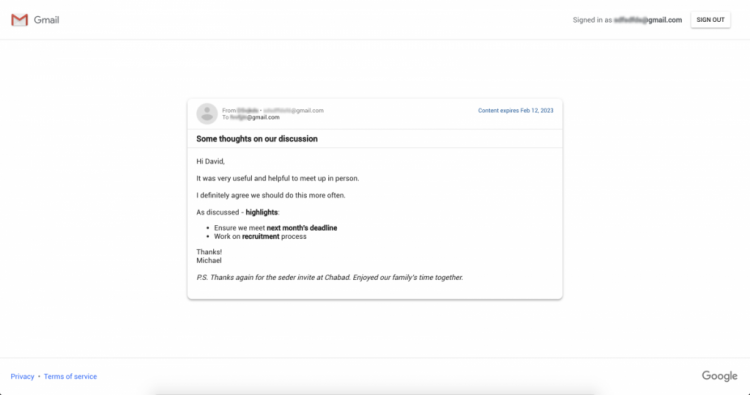 В Gmail се появиха „секретни“ съобщения
