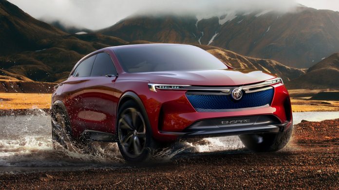 The 2018 Buick Enspire all-electric concept SUV General Motors представи електромобила Buick Enspire с мощност 550 к.с. и пробег 600 км