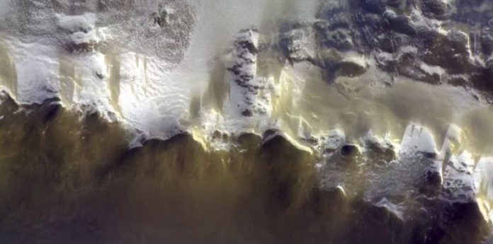 Mars Ето как изглежда повърхността на Марс от орбита