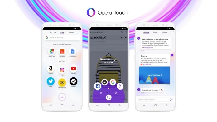 Opera-Touch Opera представи мобилния браузър Opera Touch