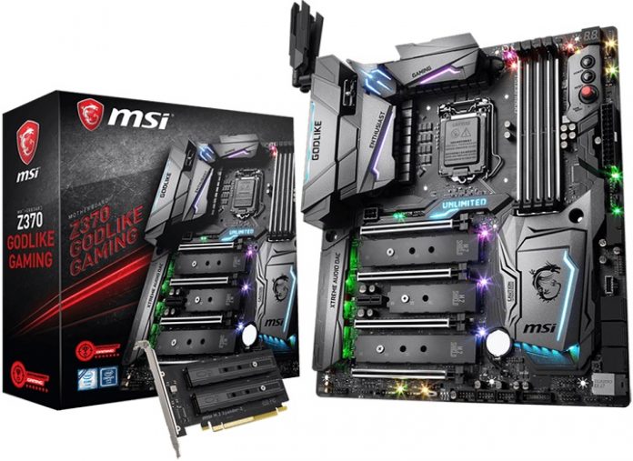 MSI добави на дъната с чипсетите Intel X299 и Z370 поддръжката на CPU-Attached RAID