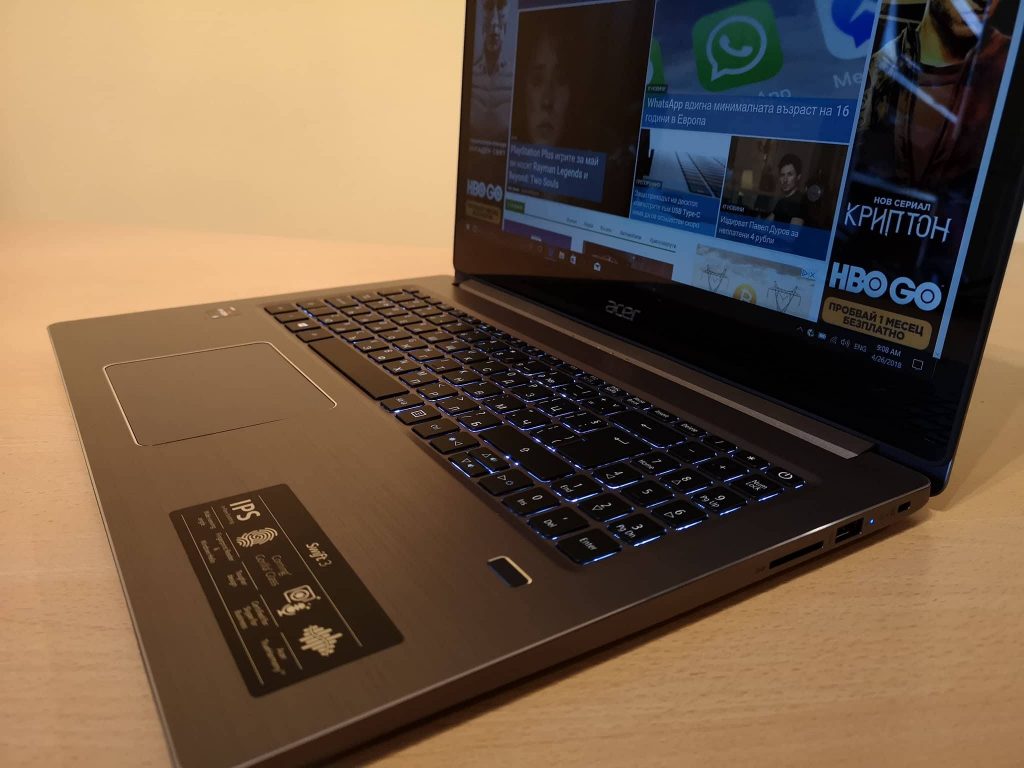 Acer Swift 3 (SF315) – тънък лаптоп с брутален AMD процесор, който няма да ви разори