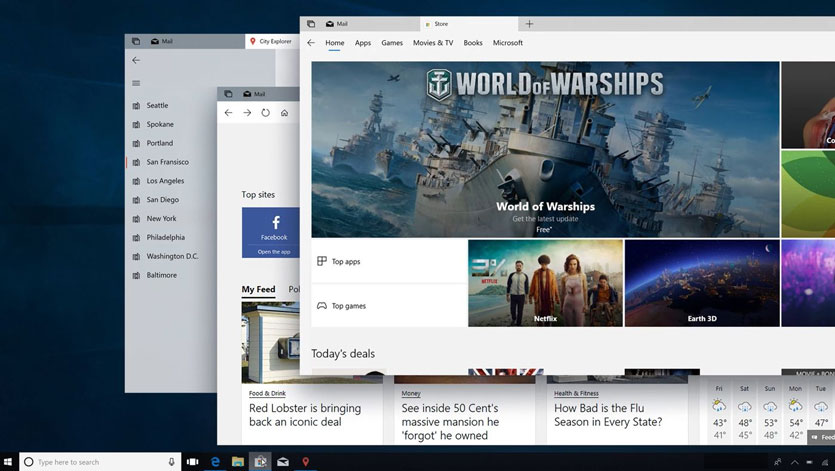 Microsoft показа новия дизайн на Windows 10: всичко е квадратно