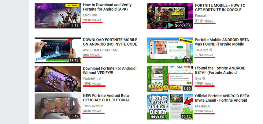 В Интернет се появиха фалшиви версии на Fortnite за Android