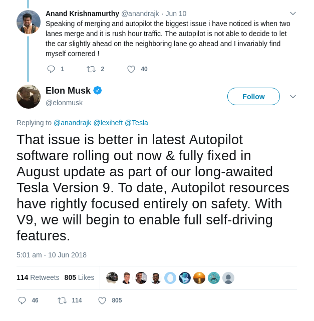 Новата версия на Tesla Autopilot излиза през август с „изцяло автономно шофиране“