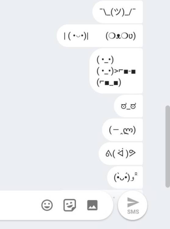 Бета версията на Android Messages поддържа японските емотикони каомоджи