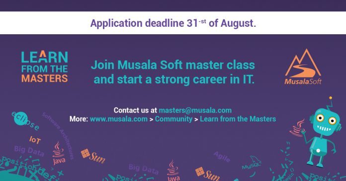 Musala Soft_Learn from the masters 2018 Започна записването за безплатната образователна инициатива на Мусала Софт LEARN FROM THE MASTERS 2018