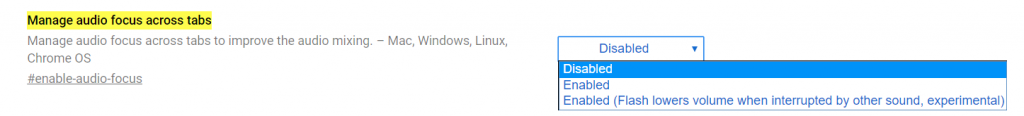 Настройка на автоматичното управление на звука в различните раздели на Google Chrome