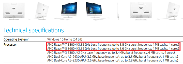 AMD Ryzen 7 2800H