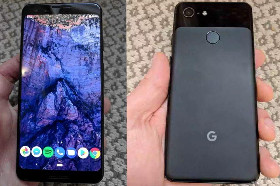 anons Това е стандартният Google Pixel 3 без прорез