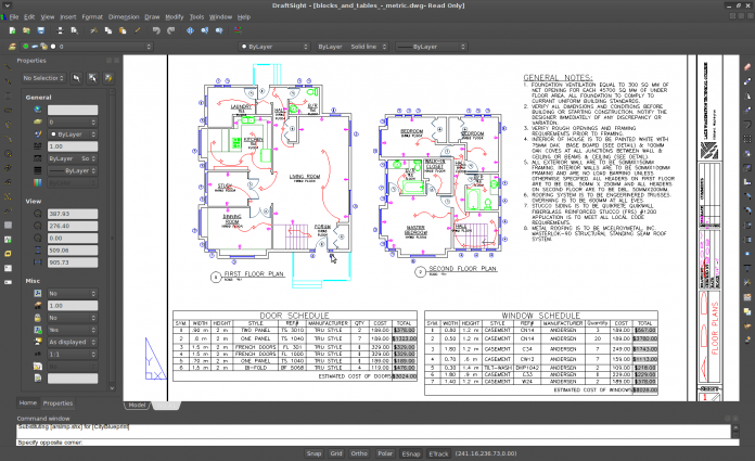 draftsight CAD програми за Linux