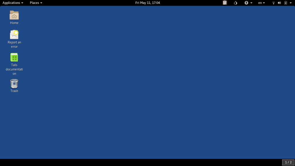 1024px-Tails_desktop_3.7 Новата версия на Tails идва с предварително инсталиран VeraCrypt