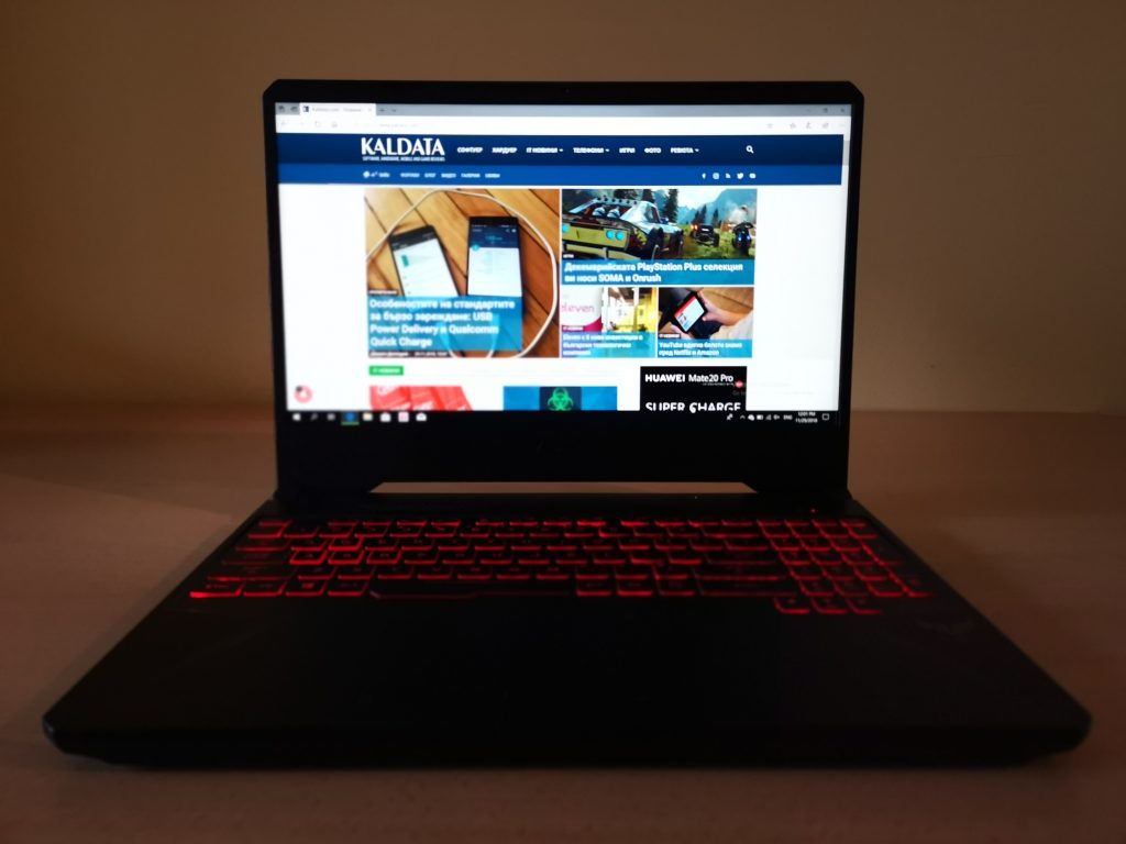 Ревю на евтиния геймърски ноутбук Asus TUF Gaming FX505G
