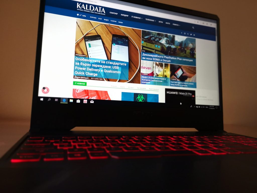 Ревю на евтиния геймърски ноутбук Asus TUF Gaming FX505G
