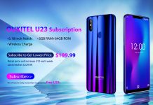 Предварителни поръчки на смартфона OUKITEL U23 с 6,18-инчов дисплей с прорез и безжично зареждане